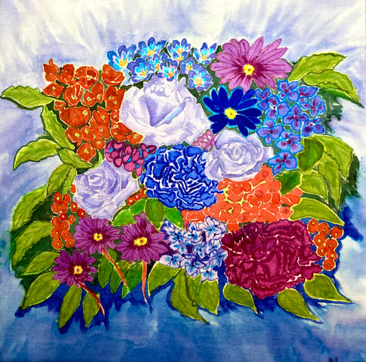 LAVENDER FLORAL BOUQUET PRINT