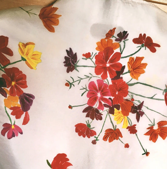 WILD FLOWERS Silk Scarf