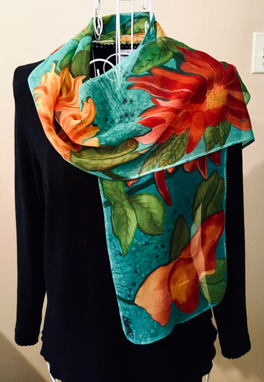 SUNFLOWER Chiffon Scarf
