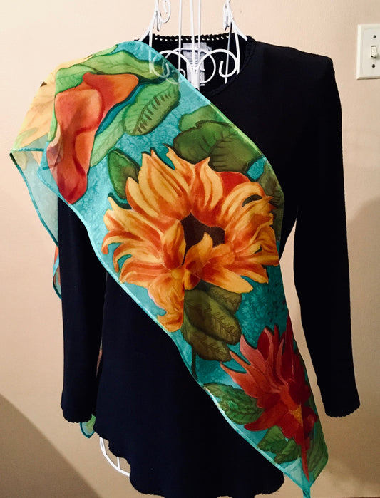 SUNFLOWER Chiffon Scarf